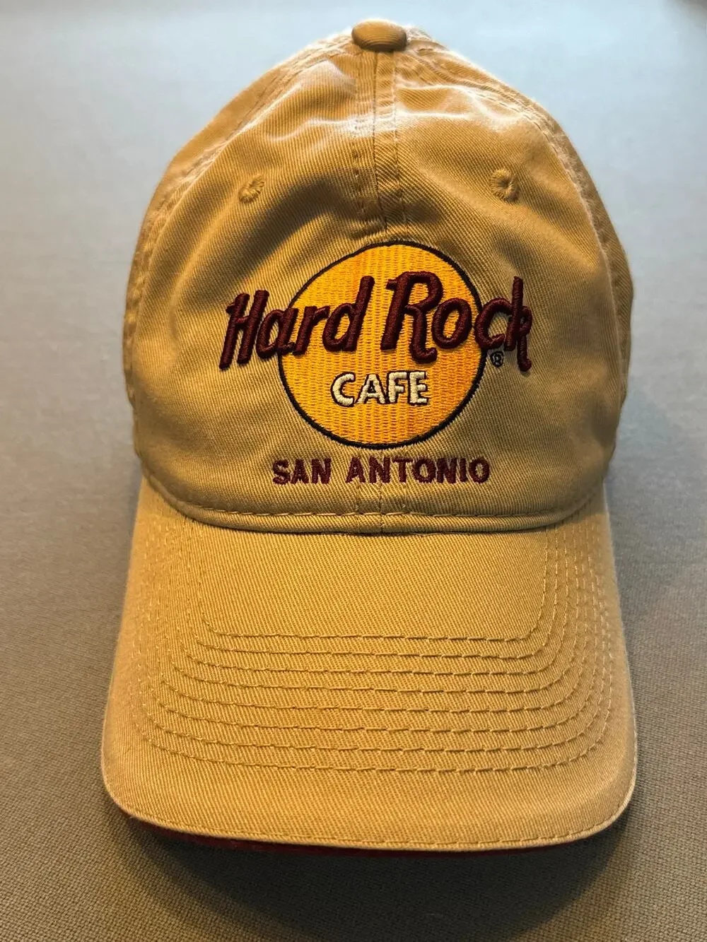 Hard Rock Cafe San Antonio The Game Khaki Strapback Hat All Is One 100% Cotton